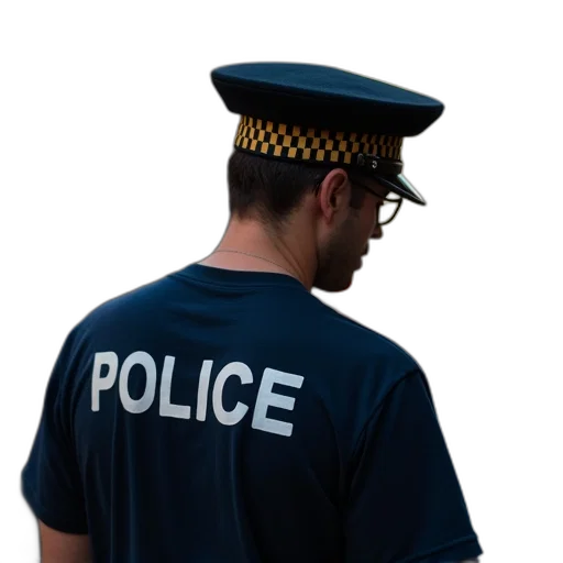 staff, jacket, hat, face transparent PNG cut-out