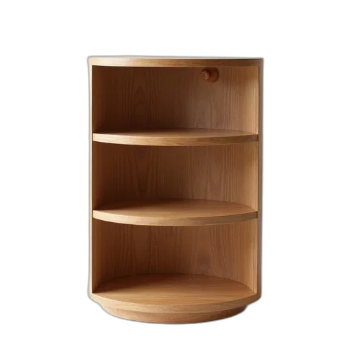 furniture, crown, jewelry, 3d render, wooden, bookshelf, round, top transparent PNG cut-out