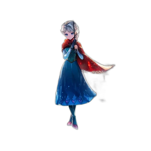 dress, staff, crown, mask, concept art, pixel art, fantasy art, 3d render transparent PNG cut-out