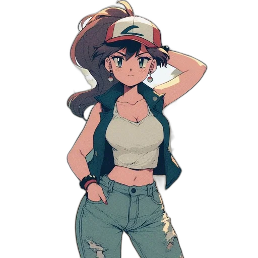 hat, jacket, weapon, staff, concept art, anime, pixel art, cartoon transparent PNG cut-out