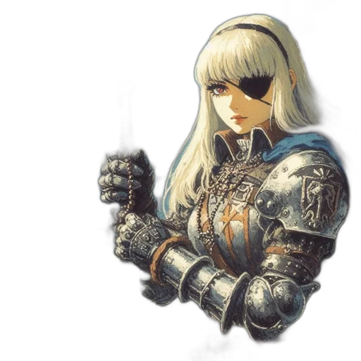 sword, weapon, face, robot, fantasy art, concept art, pixel art, anime transparent PNG cut-out
