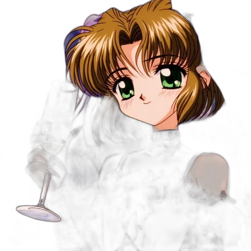 staff, anime, vaporwave, pixel art, cartoon, snow, fog, outer space transparent PNG cut-out