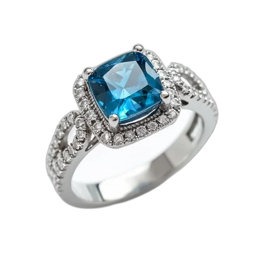 jewelry, crown, blue, close-up, image, silver, ring, large transparent PNG cut-out