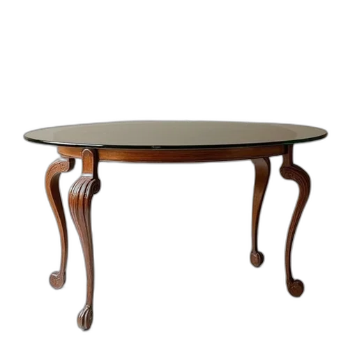 furniture, 3d render, glass, table transparent PNG cut-out