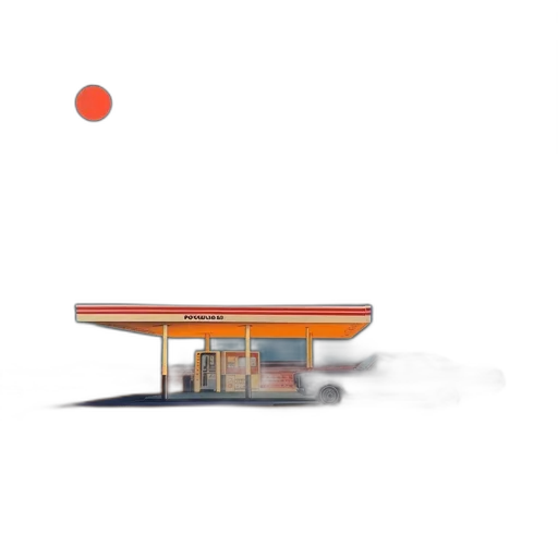 umbrella, furniture, building, car, 3d render, concept art, photorealistic, pixel art transparent PNG cut-out