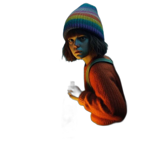 hat, jacket, face, creature, concept art, pixel art, photorealistic, 3d render transparent PNG cut-out