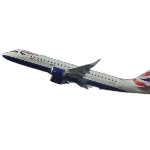 3d render, british, airways, airplane, flying, through, sky transparent PNG cut-out