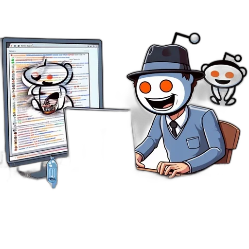 robot, staff, hat, pixel art, cartoon, concept art, monochrome, animated transparent PNG cut-out
