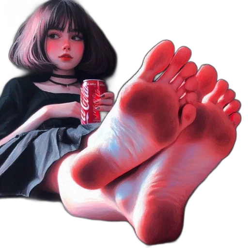 shoes, bottle, photorealistic, oil painting, concept art, vaporwave, neon lights, red transparent PNG cut-out