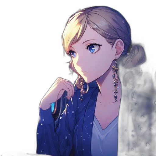 jewelry, staff, face, crown, anime, pixel art, cartoon, concept art transparent PNG cut-out