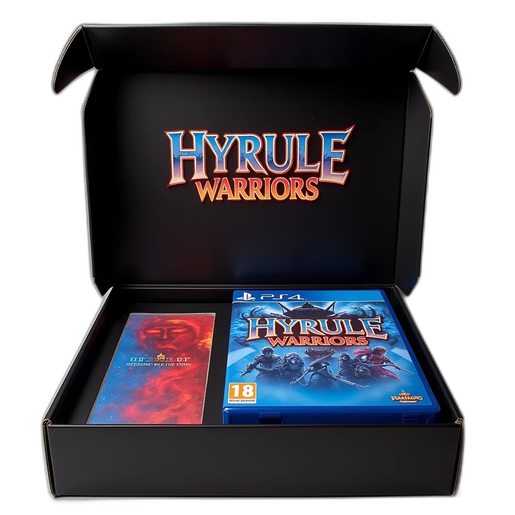 box, dark, background, large, colorful, logo, reads, hyrule transparent PNG cut-out