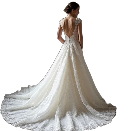 dress, photorealistic, monochrome, lace transparent PNG cut-out
