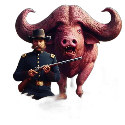 animal, staff, hat, sword, concept art, fantasy art, photorealistic, imagined transparent PNG cut-out