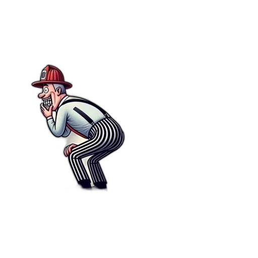 cartoon, pixel art, concept art, animated, illustration, shows, man, stripes transparent PNG cut-out