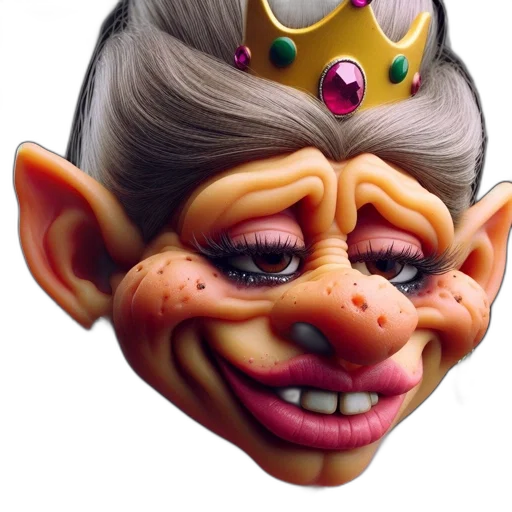 crown, face, mask, creature, 3d render, photorealistic, concept art, cartoon transparent PNG cut-out