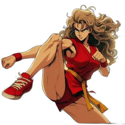 comic book art, anime, concept art, cartoon, animated, female, character, red transparent PNG cut-out