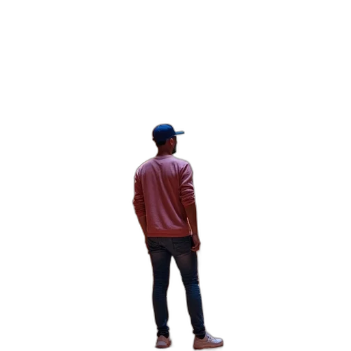 jacket, hat, staff, umbrella, 3d render, pixel art, concept art, photorealistic transparent PNG cut-out