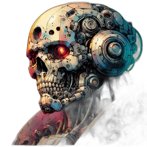 robot, mask, face, concept art, cyberpunk, 3d render, photorealistic, highly transparent PNG cut-out