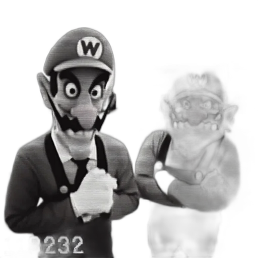 mask, weapon, creature, concept art, 3d render, cartoon, vaporwave, monochrome transparent PNG cut-out