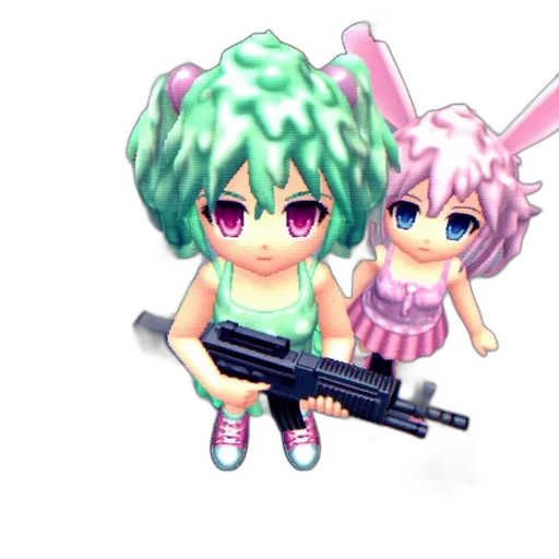 weapon, pixel art, anime, vaporwave, 3d render, pastel, video, game transparent PNG cut-out