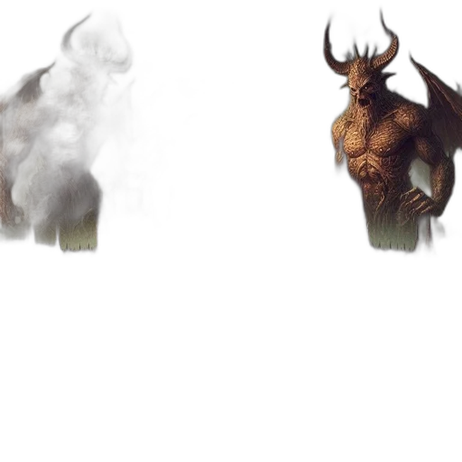 dragon, mask, creature, concept art, fantasy art, pixel art, 3d render, fog transparent PNG cut-out