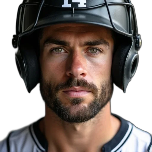 face, hat, photorealistic, close-up, portrait, man, baseball, helmet transparent PNG cut-out