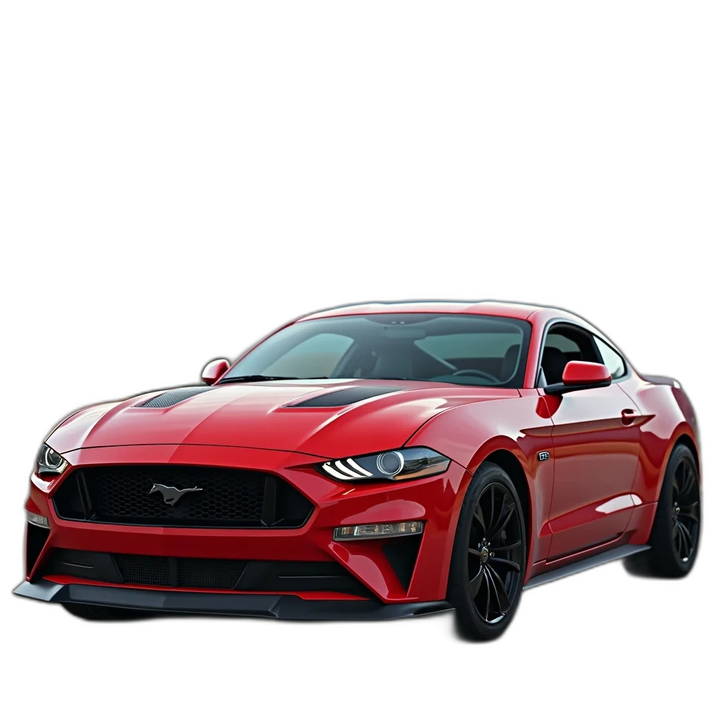 car, animal, 3d render, photorealistic, red, black, grille, accents transparent PNG cut-out
