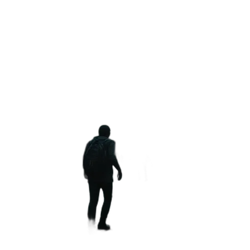 jacket, staff, robot, creature transparent PNG cut-out