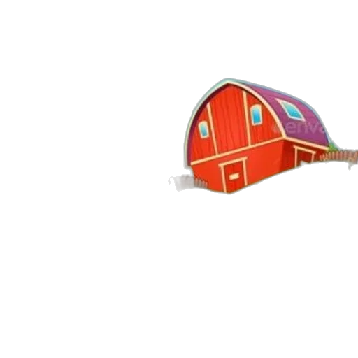 umbrella, furniture, building, car, 3d render, concept art, vibrant, cartoon transparent PNG cut-out