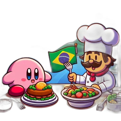 food, pixel art, concept art, 3d render, watercolor, animated, chef, presents transparent PNG cut-out