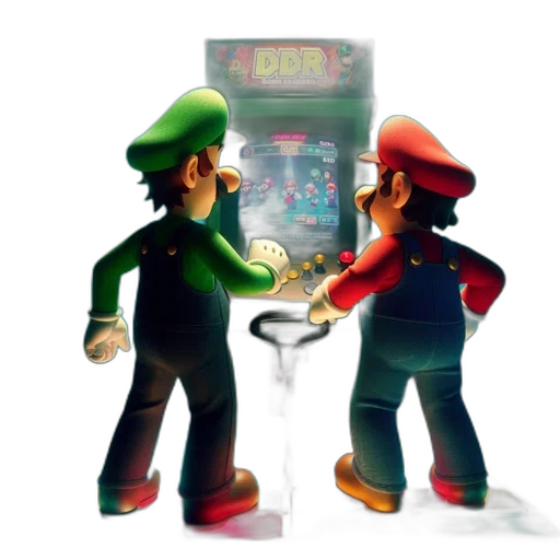 concept art, pixel art, 3d render, fantasy art, fire, neon lights, arcade, setting transparent PNG cut-out