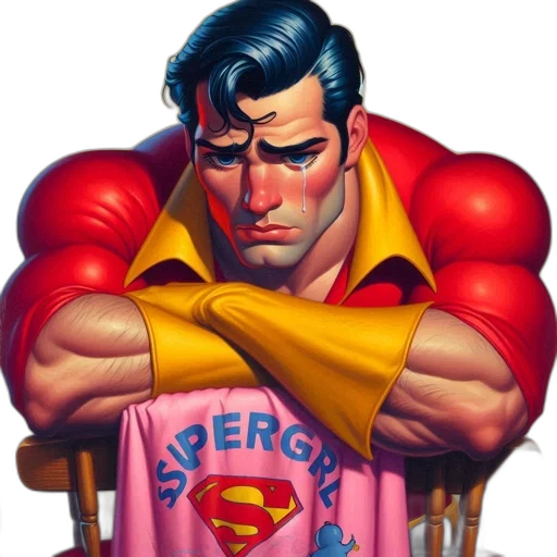 comic book art, concept art, cartoon, photorealistic, muscular, superhero, figure, dressed transparent PNG cut-out