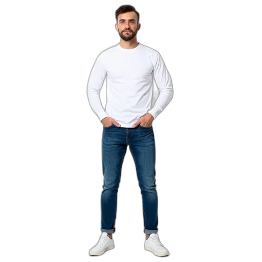 jacket, staff, 3d render, monochrome, blue, man, short, hair transparent PNG cut-out