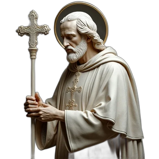 staff, benedict, statue, fiber, clay, 160 transparent PNG cut-out