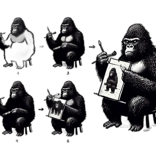 animal, concept art, cartoon, comic book art, photorealistic, illustrated, series, documents transparent PNG cut-out