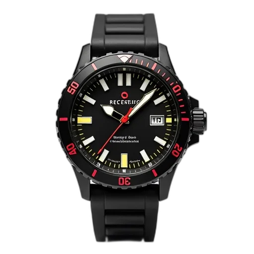 black, wristwatch, strap, displayed, against, white, background, watch transparent PNG cut-out