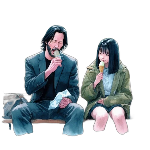 food, jacket, anime, concept art, watercolor, vaporwave, rain, snow transparent PNG cut-out