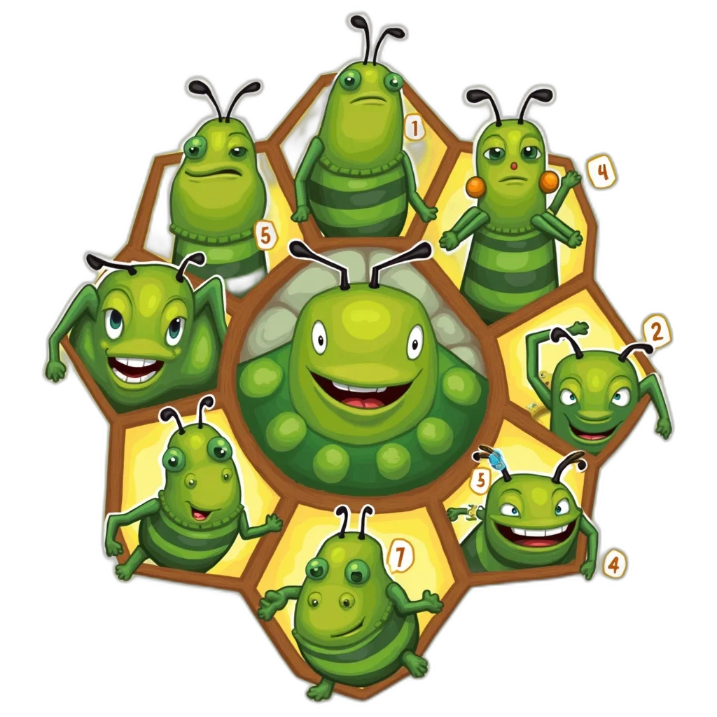 concept art, second, image, shows, collection, various, cartoon, characters transparent PNG cut-out
