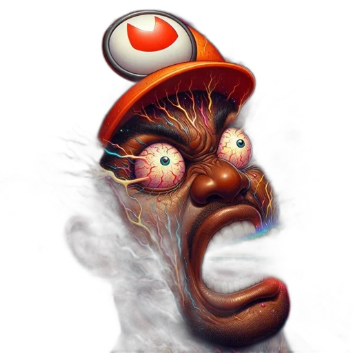 face, hat, staff, mask, concept art, photorealistic, 3d render, fantasy art transparent PNG cut-out