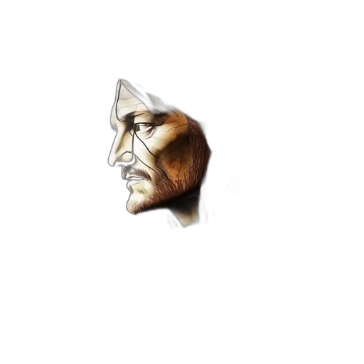 face, mask, crown, hat, 3d render, photorealistic, concept art, pixel art transparent PNG cut-out
