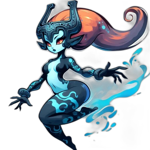 staff, concept art, fantasy art, pixel art, comic book art, blue, dark, ethereal transparent PNG cut-out