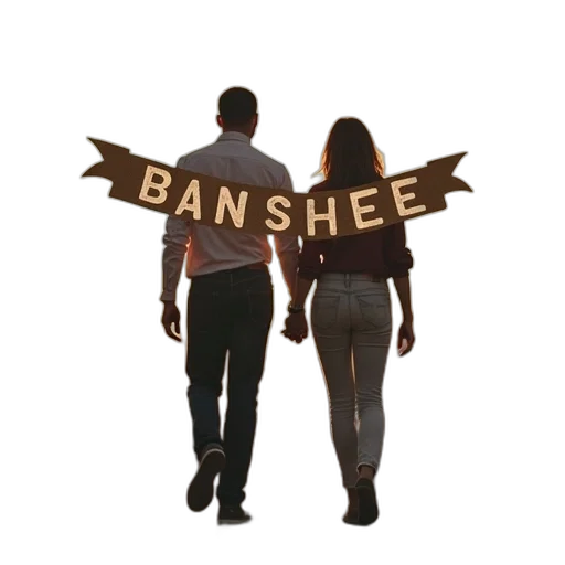 concept art, man, woman, walking transparent PNG cut-out