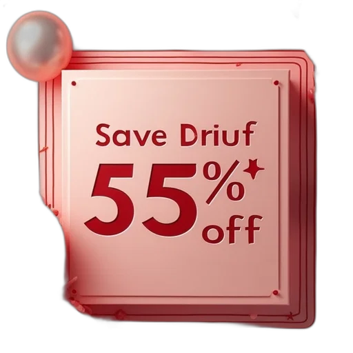 3d render, discount, coup, banner transparent PNG cut-out