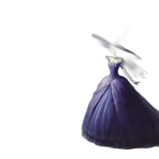 dress, crown, weapon, umbrella, 3d render, concept art, photorealistic, outer space transparent PNG cut-out