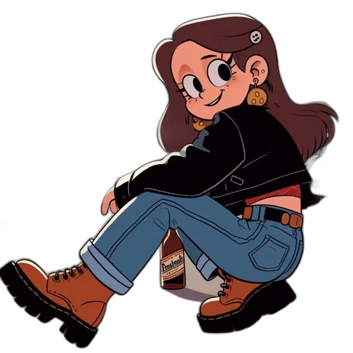 jacket, robot, shoes, creature, cartoon, concept art, comic book art, pixel art transparent PNG cut-out