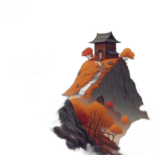 building, hat, tree, dress, concept art, watercolor, photorealistic, fantasy art transparent PNG cut-out