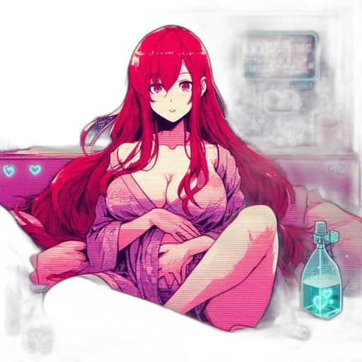 dress, robot, bottle, creature, pixel art, anime, concept art, fantasy art transparent PNG cut-out