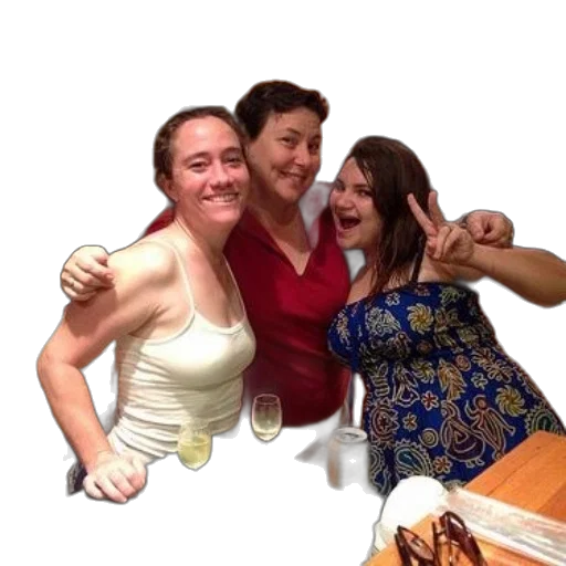 staff, jewelry, three, women, pose, photo, kitchen, drinks transparent PNG cut-out