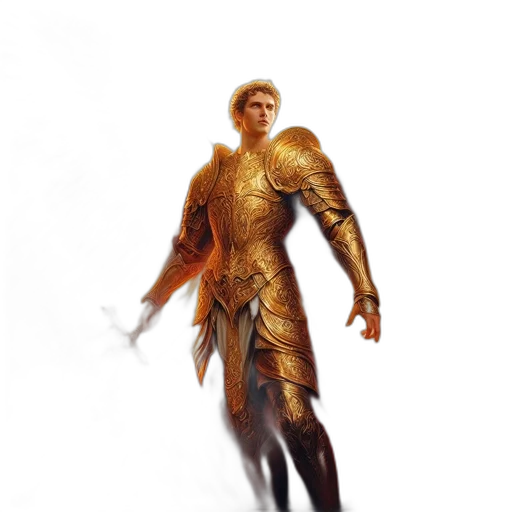 sword, staff, weapon, fantasy art, concept art, 3d render, photorealistic, golden transparent PNG cut-out