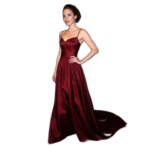 dress, photorealistic, red, dark transparent PNG cut-out